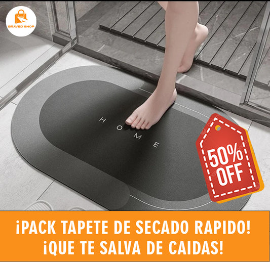 KIT Alfombra de secado rápido - X2 Tapete con tecnología diatomita